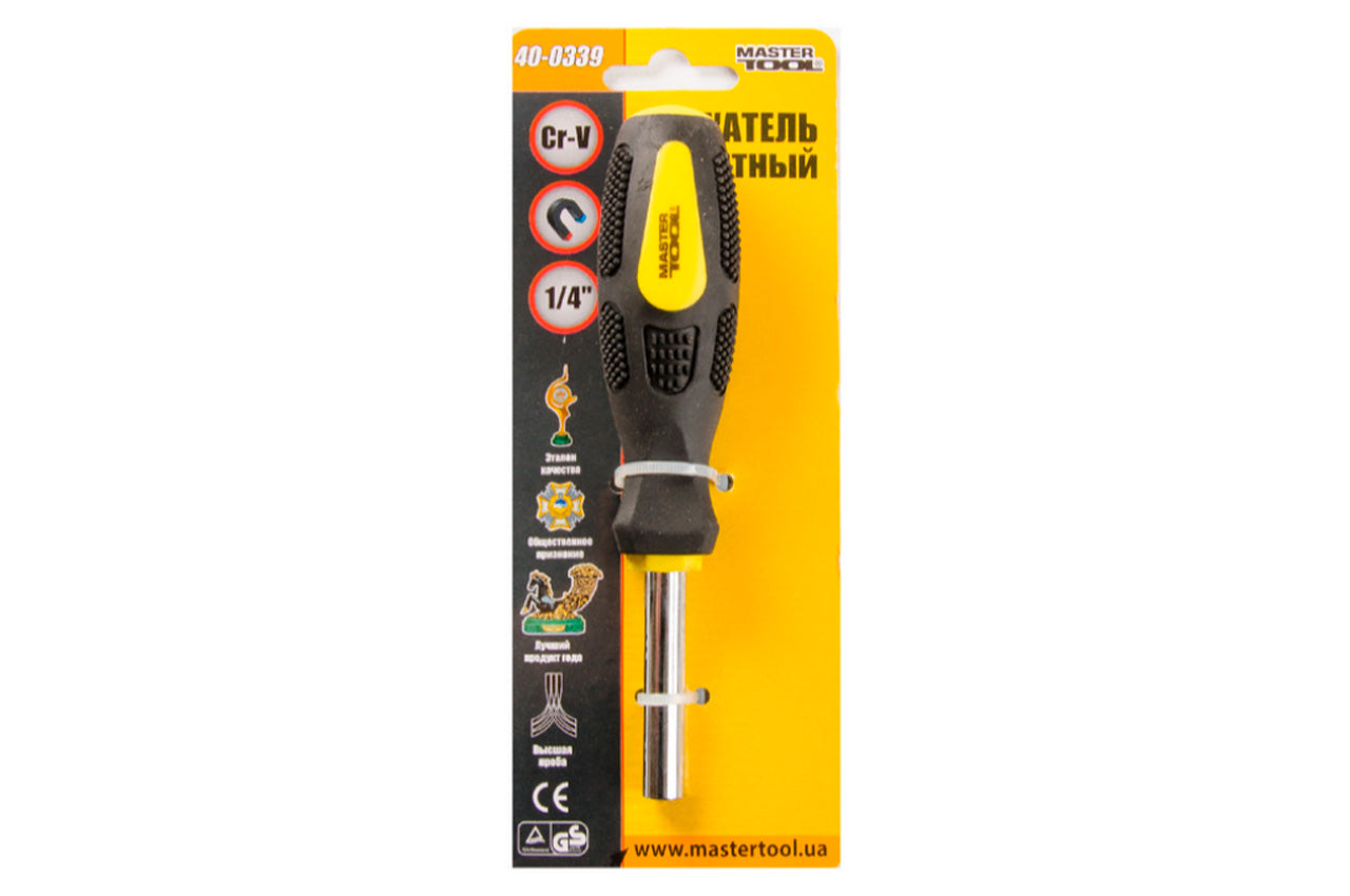 Отвертка Mastertool - магнитная для насадок 1/4"