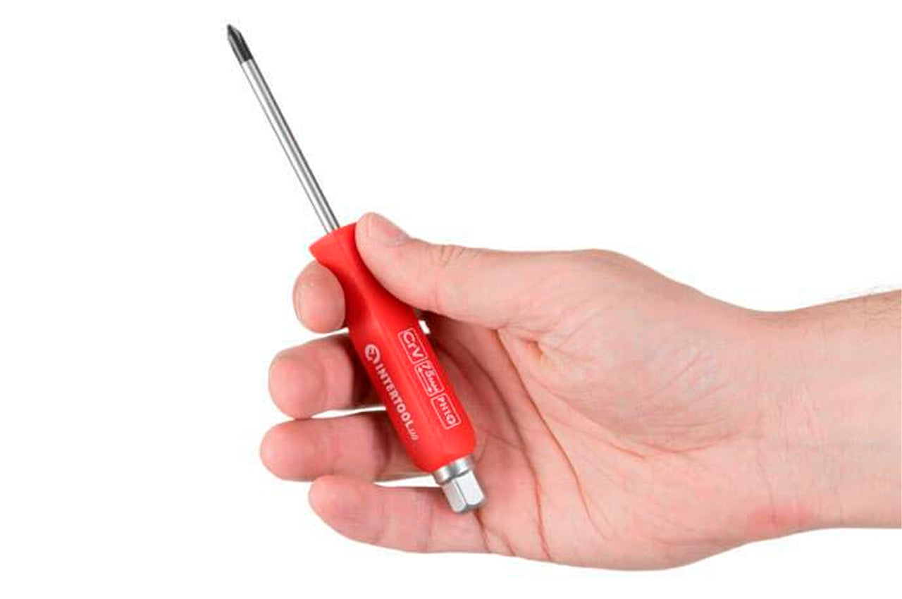 Отвертка Intertool - крестовая ударная PH1 х 75 мм