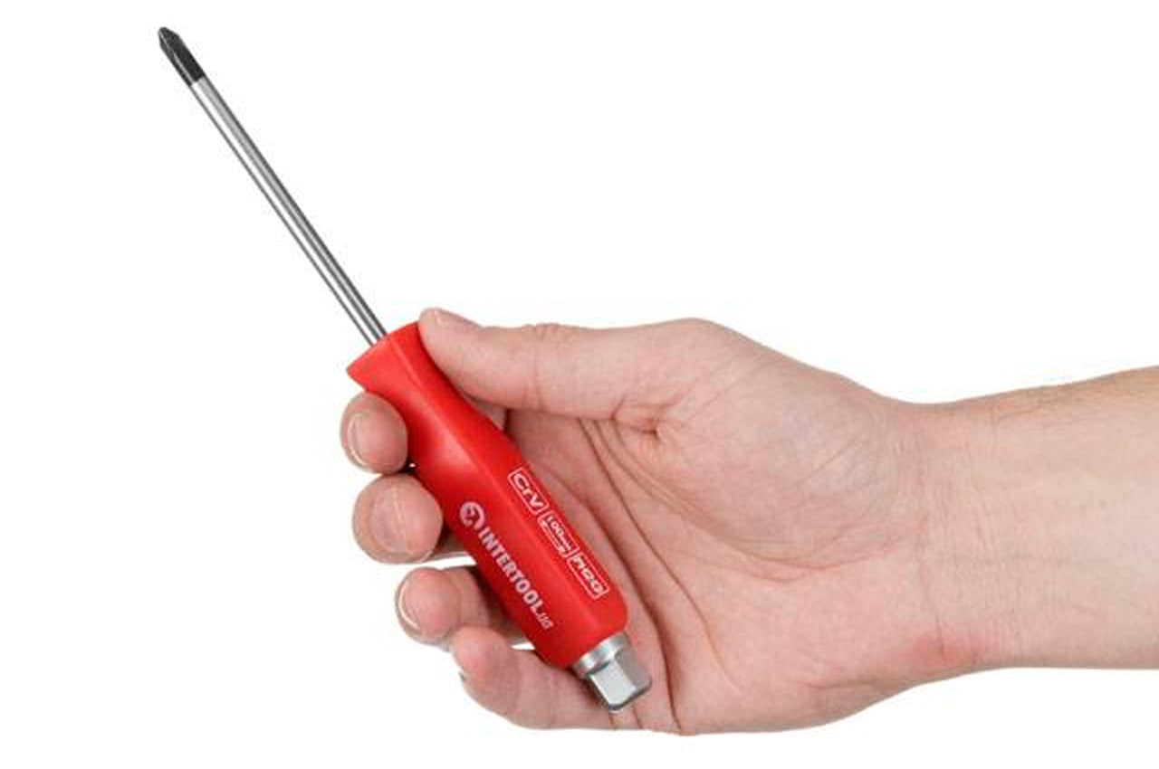 Отвертка Intertool - крестовая ударная PH2 х 100 мм