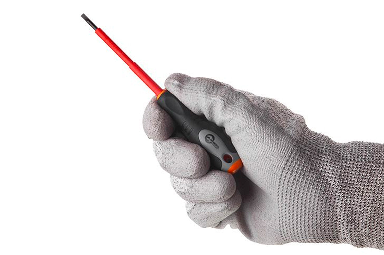 Отвертка Intertool - шлицевая SL3 х 75 мм диэлектрическая