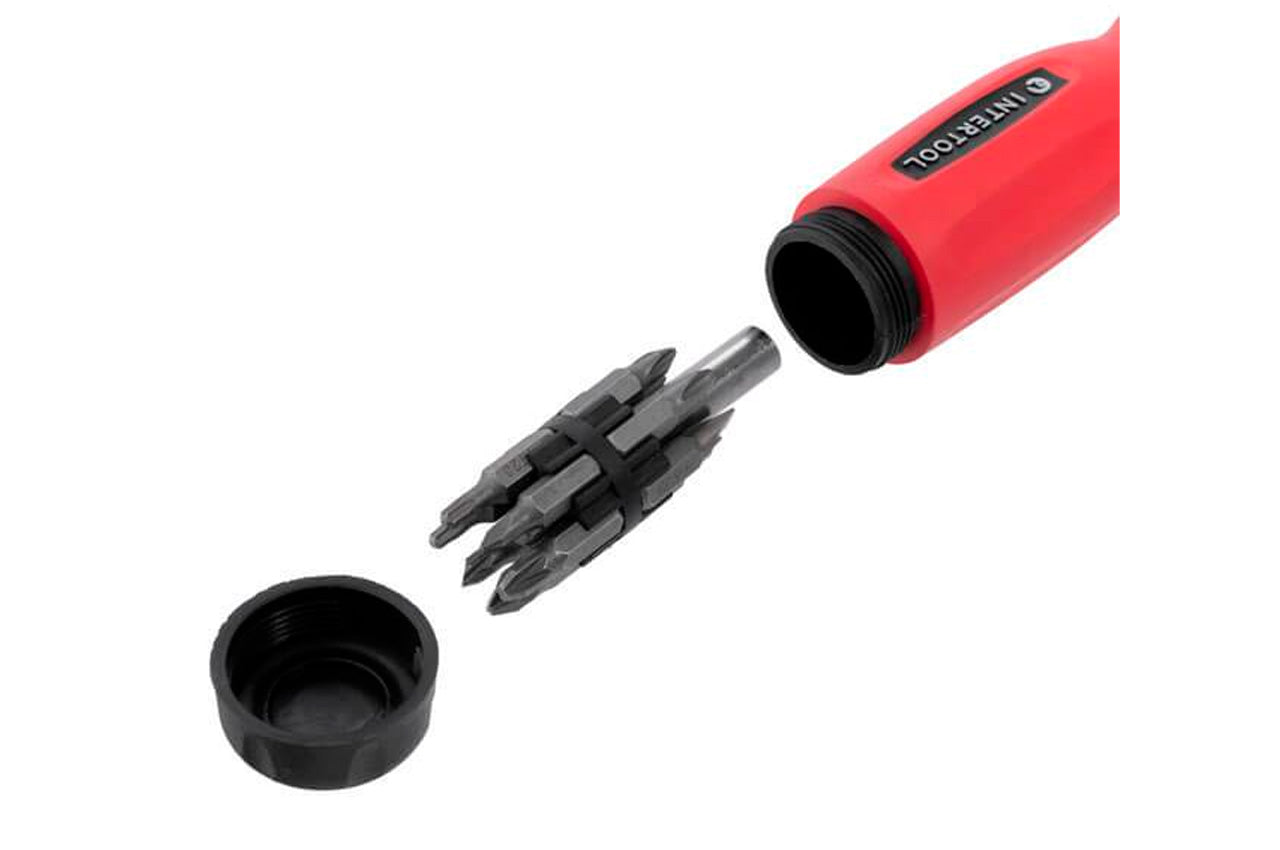 Отвертка Intertool - реверсивная 12 ед.