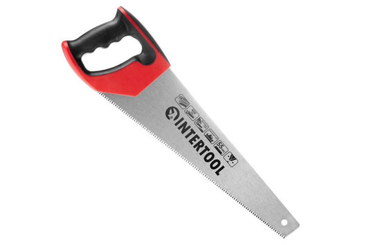 Ножовка по дереву Intertool - 400 мм тройная заточка 7T х 1"