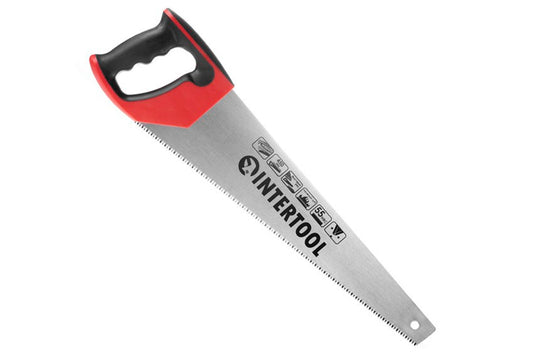 Ножовка по дереву Intertool - 450 мм тройная заточка 7T х 1"