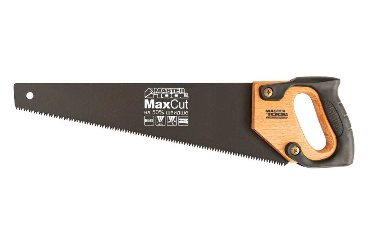 Ножівка по дереву Mastertool - 400 мм 7T х 1", потрійне заточення з тефлоновим покриттям