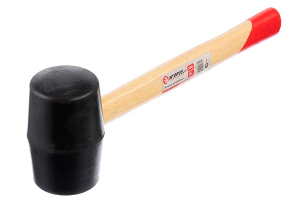 Киянка Intertool - 350 г х 55 мм черная, ручка деревянная