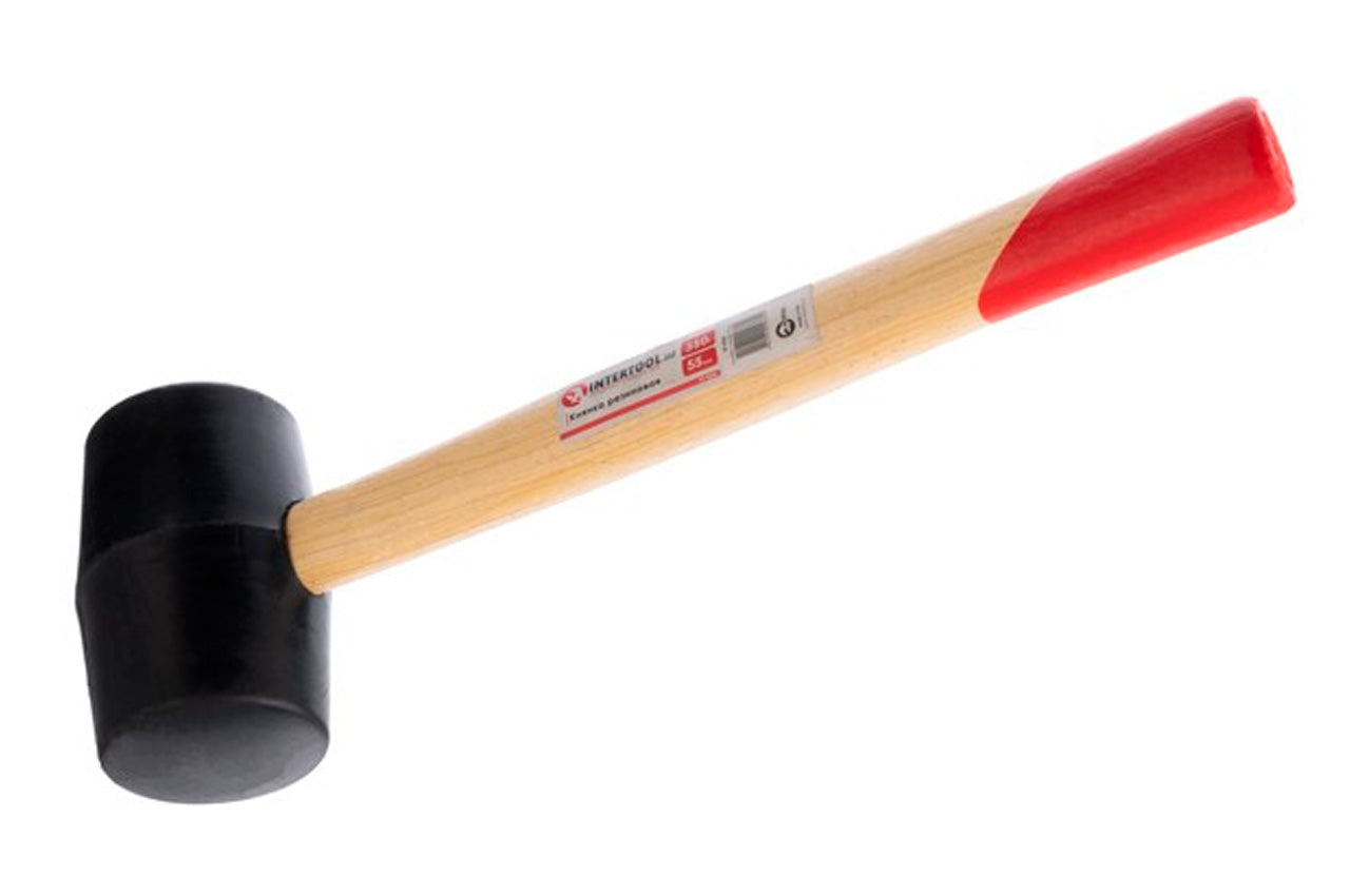 Киянка Intertool - 350 г х 55 мм черная, ручка деревянная