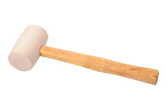 Киянка Mastertool - 340 г х 55 мм белая резина, ручка деревянная