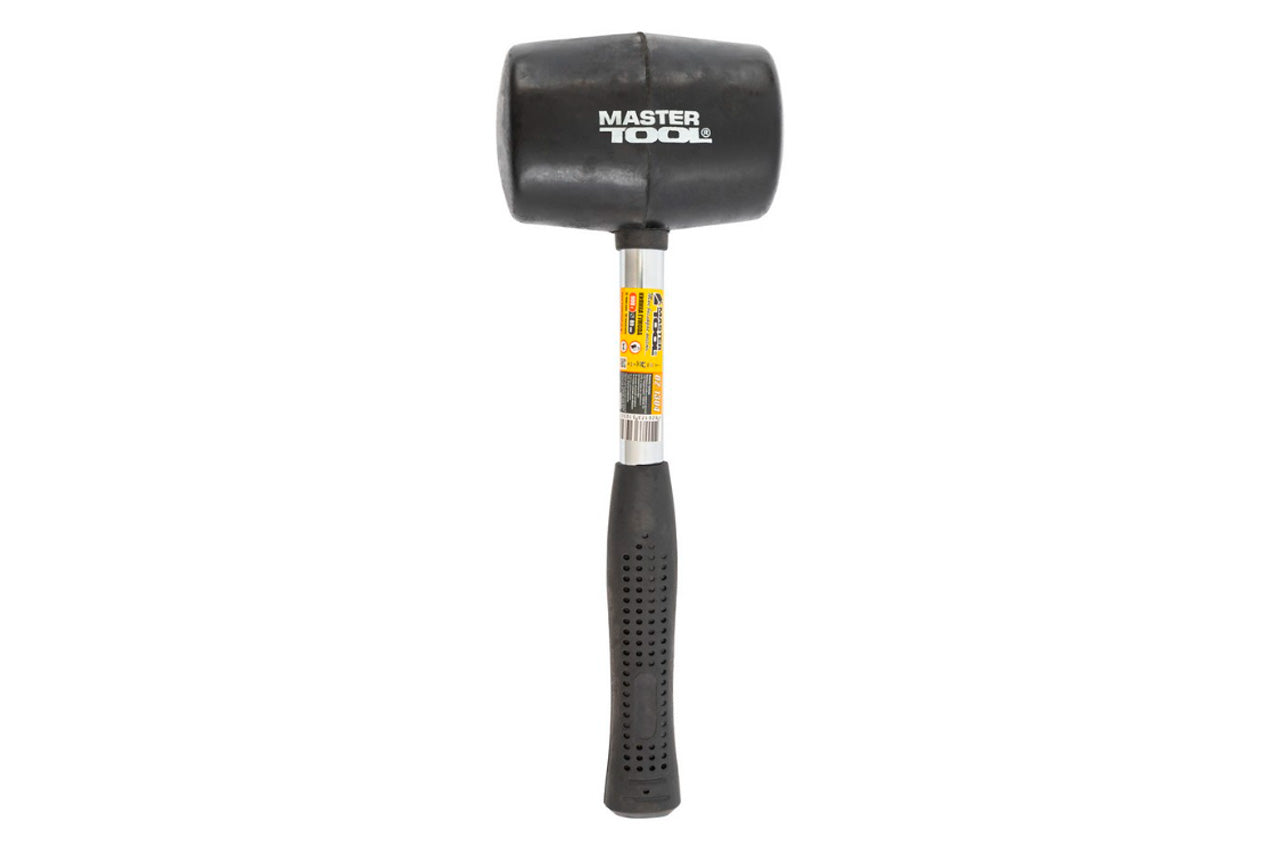 Киянка Mastertool - 900 г х 80 мм черная резина, ручка металл