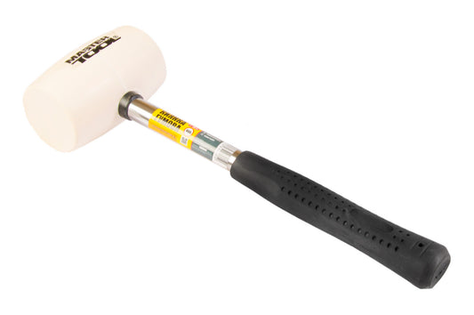 Киянка Mastertool - 450 г х 60 мм белая резина, ручка металл