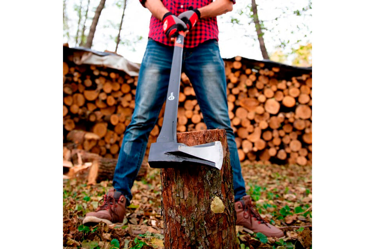 Топор-колун Intertool - 2200 г длинная ручка фибергласс