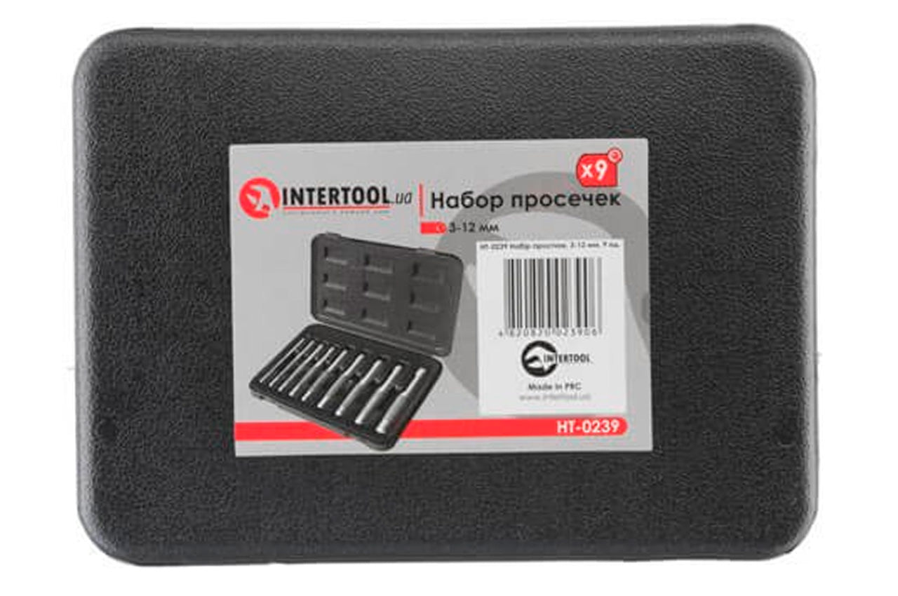 Набір просічок Intertool - 9 шт., 3-12 мм