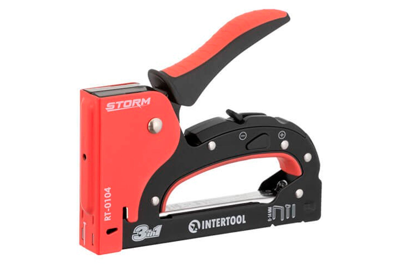 Степлер Intertool - скоба 4-14 мм x гвоздь 14 мм x шпилька 14 мм Storm