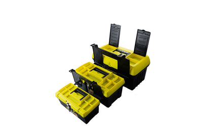 Комплект ящиков Mastertool - 12,5", 16", 19" (3 шт.) желтые