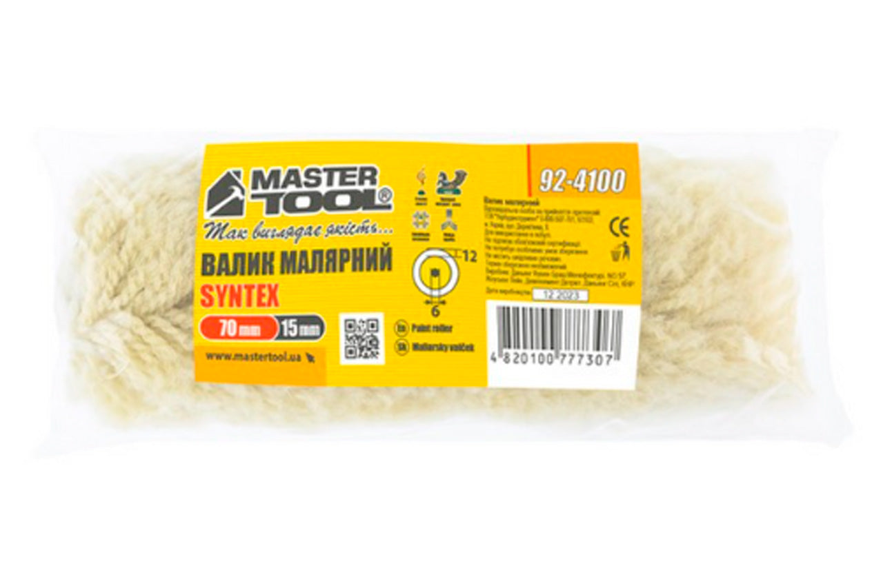 Валик синтекс Mastertool - 6 х 15 х 70 мм
