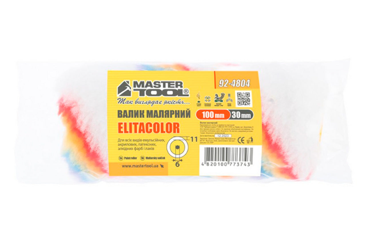 Валик элитаколор Mastertool - 6 х 30 х 100 мм
