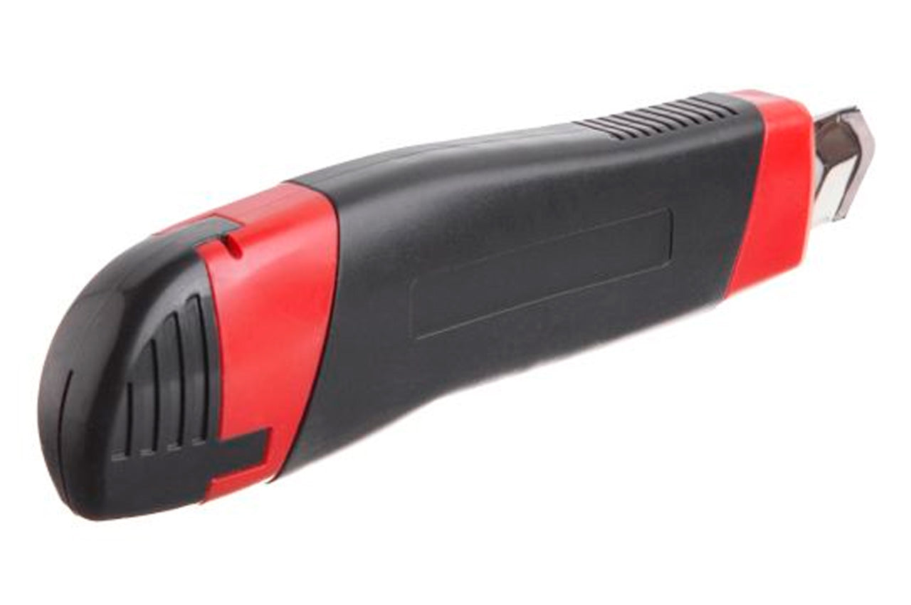 Нож Intertool - 18 мм винтовой, прорезиненный