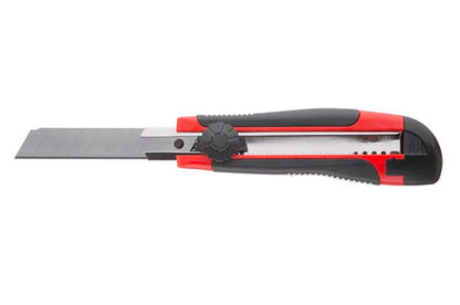 Нож Intertool - 18 мм винтовой, прорезиненный