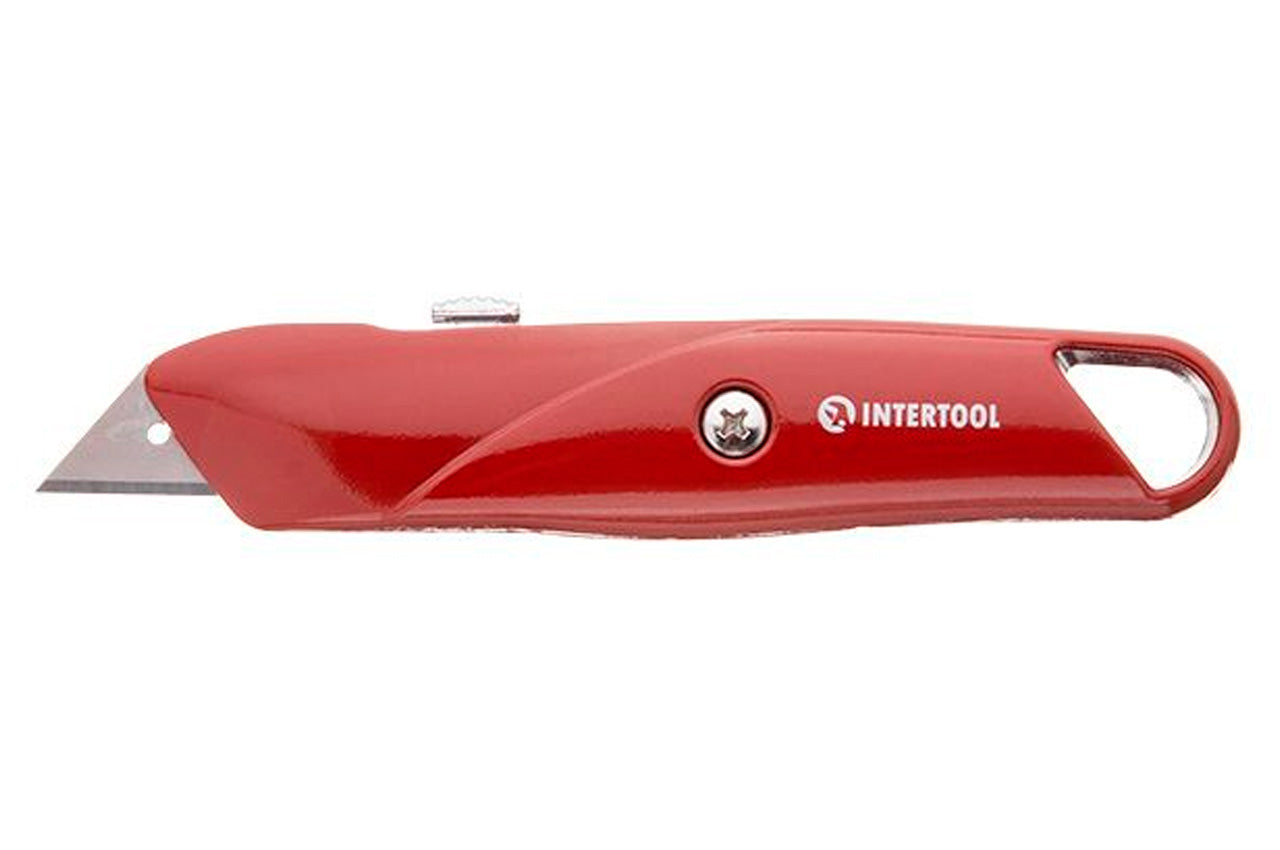 Нож Intertool - трапециевидный, металлический