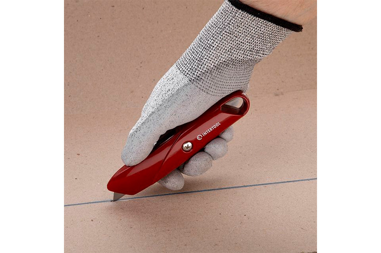 Нож Intertool - трапециевидный, металлический