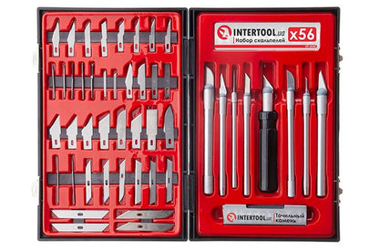 Набір скальпелів Intertool – 56 од.