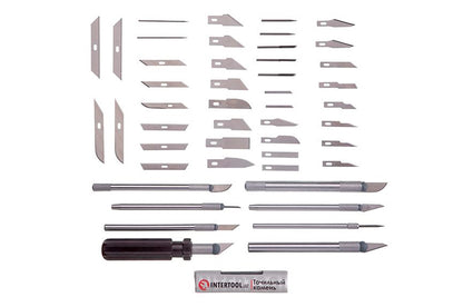 Набір скальпелів Intertool – 56 од.