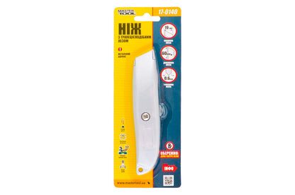 Нож Mastertool - трапециевидный, металлический