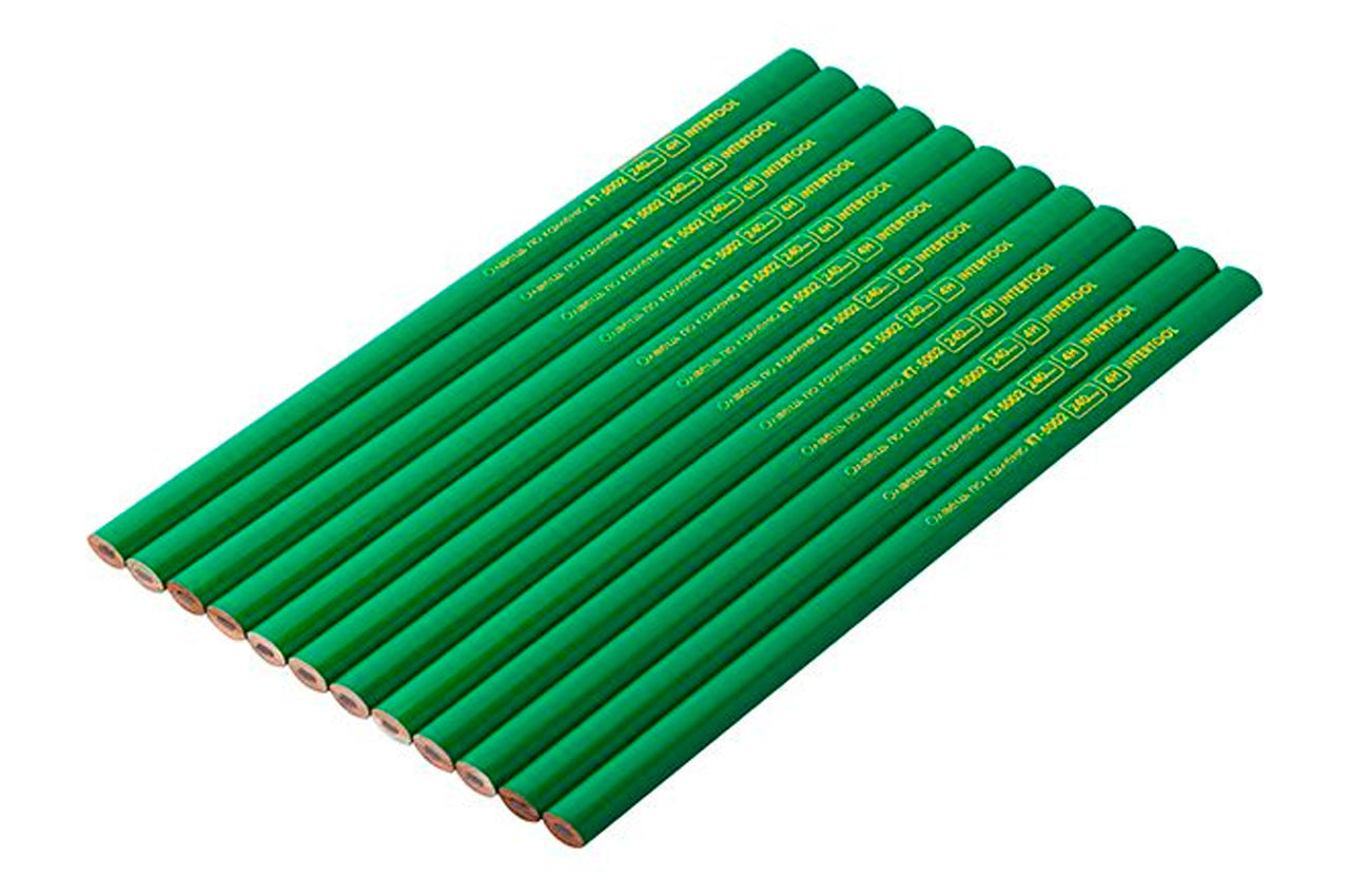 Карандаш Intertool - по камню 240 мм (12 шт.) зеленый