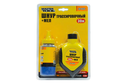 Набор 2-в-1 Mastertool - шнур отбивочный, мел трассировочный