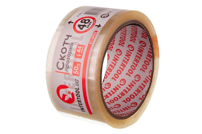 Скотч Intertool - 48 мм х 50 м х 52 мкм, прозрачный