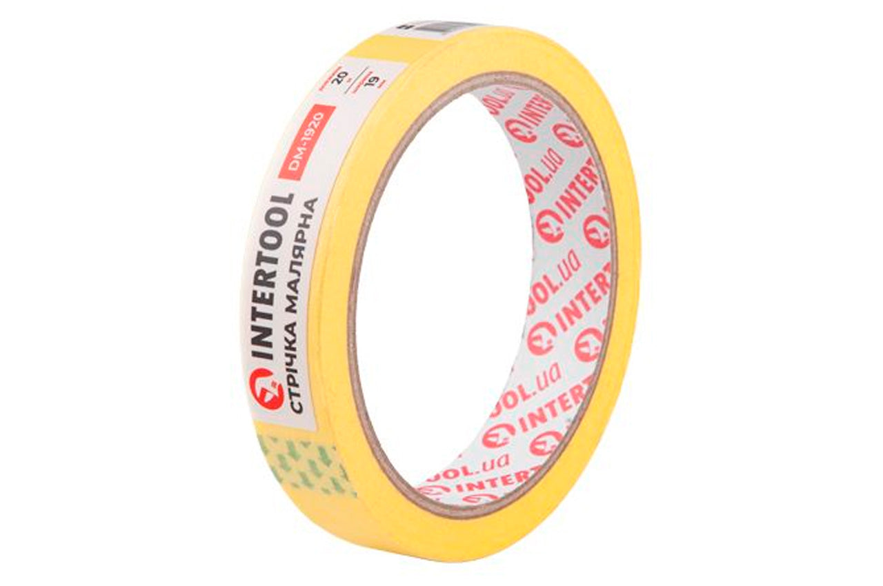 Лента малярная Intertool - 19 мм х 20 м желтая