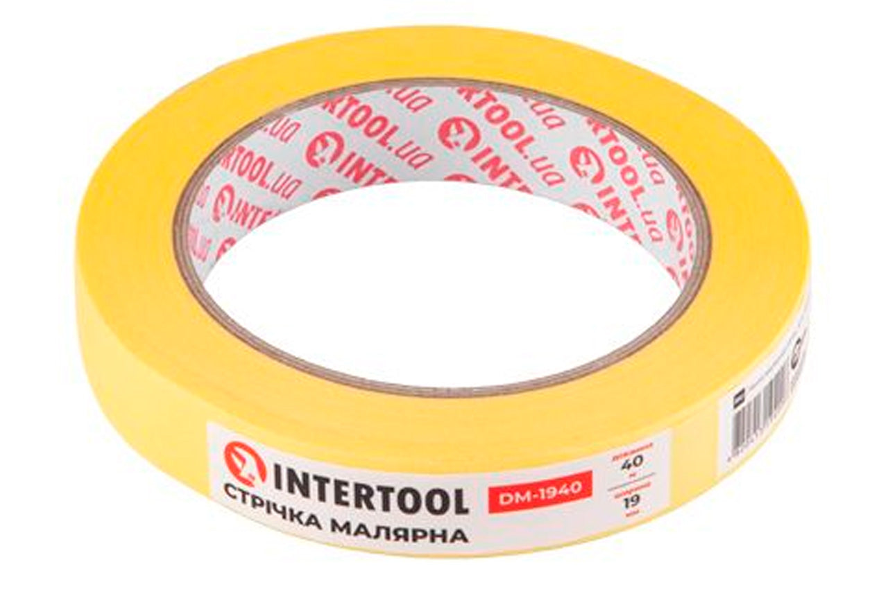 Лента малярная Intertool - 19 мм х 40 м желтая