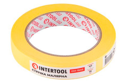 Лента малярная Intertool - 19 мм х 40 м желтая