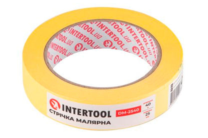 Лента малярная Intertool - 25 мм х 40 м желтая