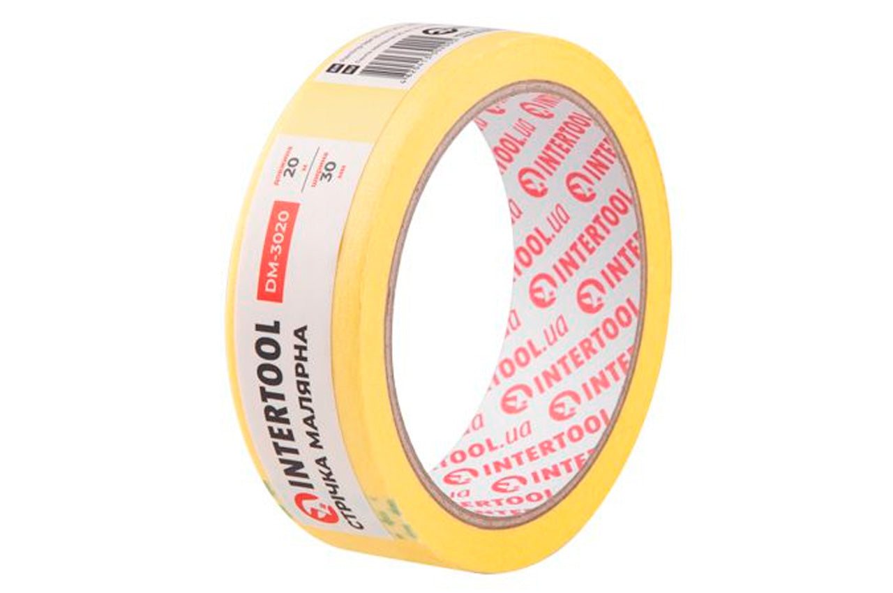 Лента малярная Intertool - 30 мм х 20 м желтая