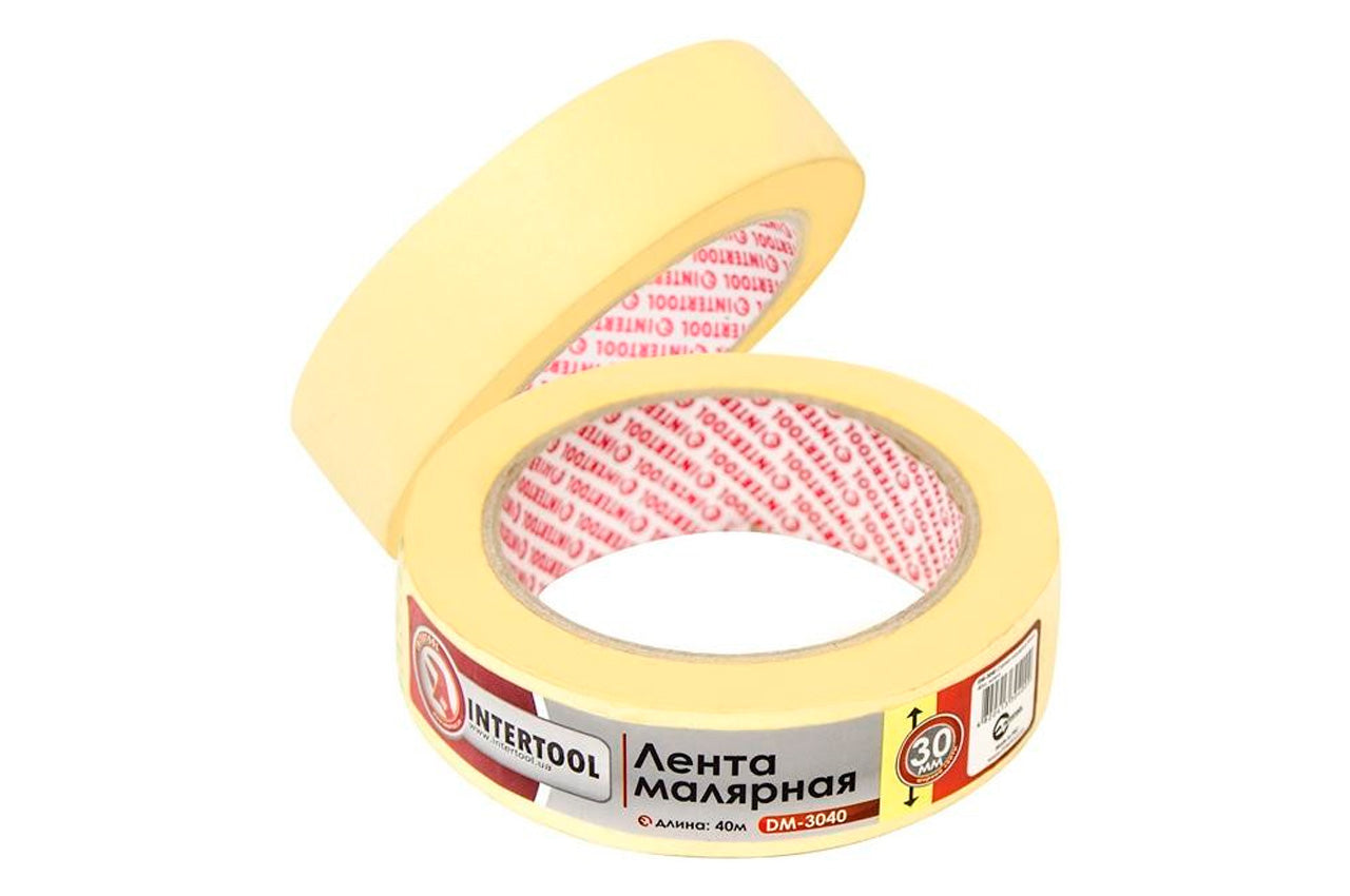 Лента малярная Intertool - 30 мм х 40 м желтая