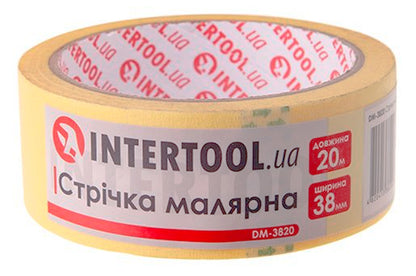 Лента малярная Intertool - 38 мм х 20 м желтая