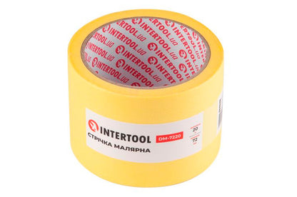 Лента малярная Intertool - 72 мм х 20 м желтая