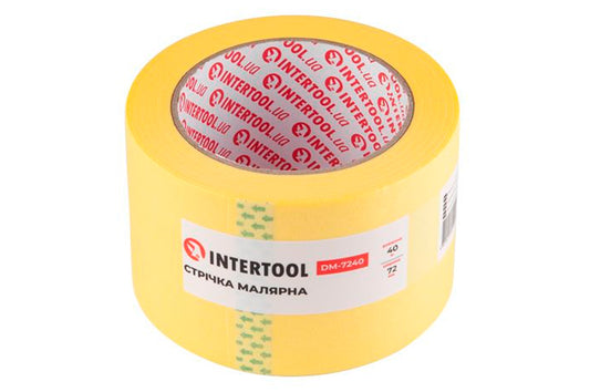 Лента малярная Intertool - 72 мм х 40 м желтая
