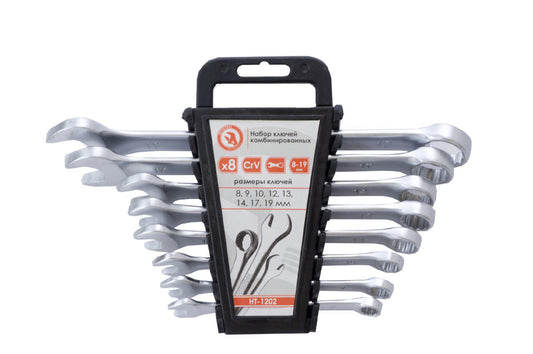 Набор рожково-накидных ключей Intertool - 8 шт. (8-19 мм) Storm