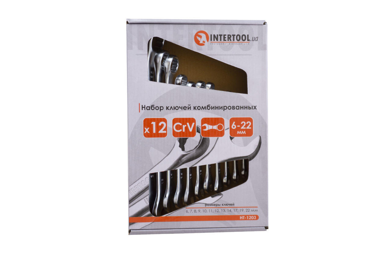 Набор рожково-накидных ключей Intertool - 12 шт. (6-22 мм)