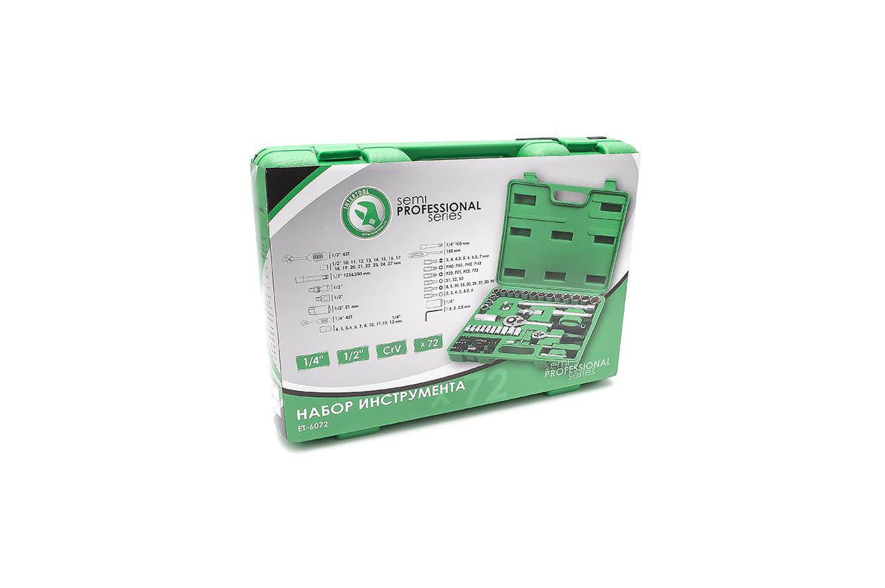 Набор инструмента Intertool - 1/4", 1/2" 72 ед. SemiPro ET-6072SP
