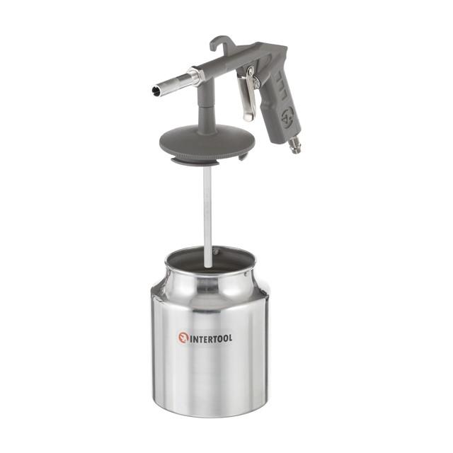 Пневмопистолет пескоструйный Intertool - нижний бак 1000 мл 8bar