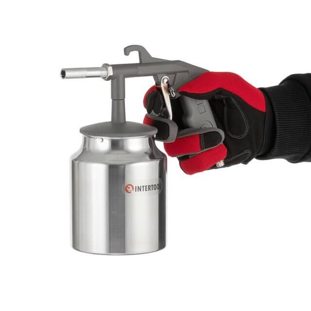 Пневмопистолет пескоструйный Intertool - нижний бак 1000 мл 8bar