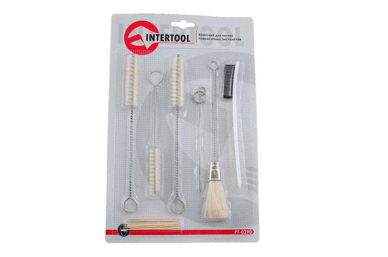 Комплект для чистки покрасочных пистолетов Intertool - 12 шт.