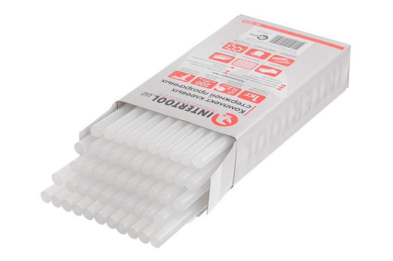 Клеевые стержни Intertool - 11,2 х 200 мм прозрачные (1 кг)