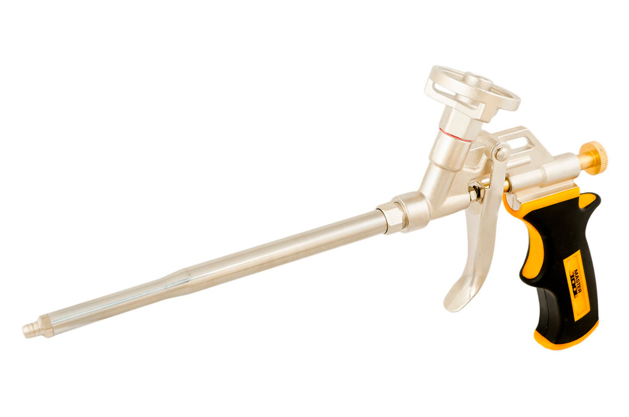 Пистолет для пены Mastertool - никель (зеленая ручка)