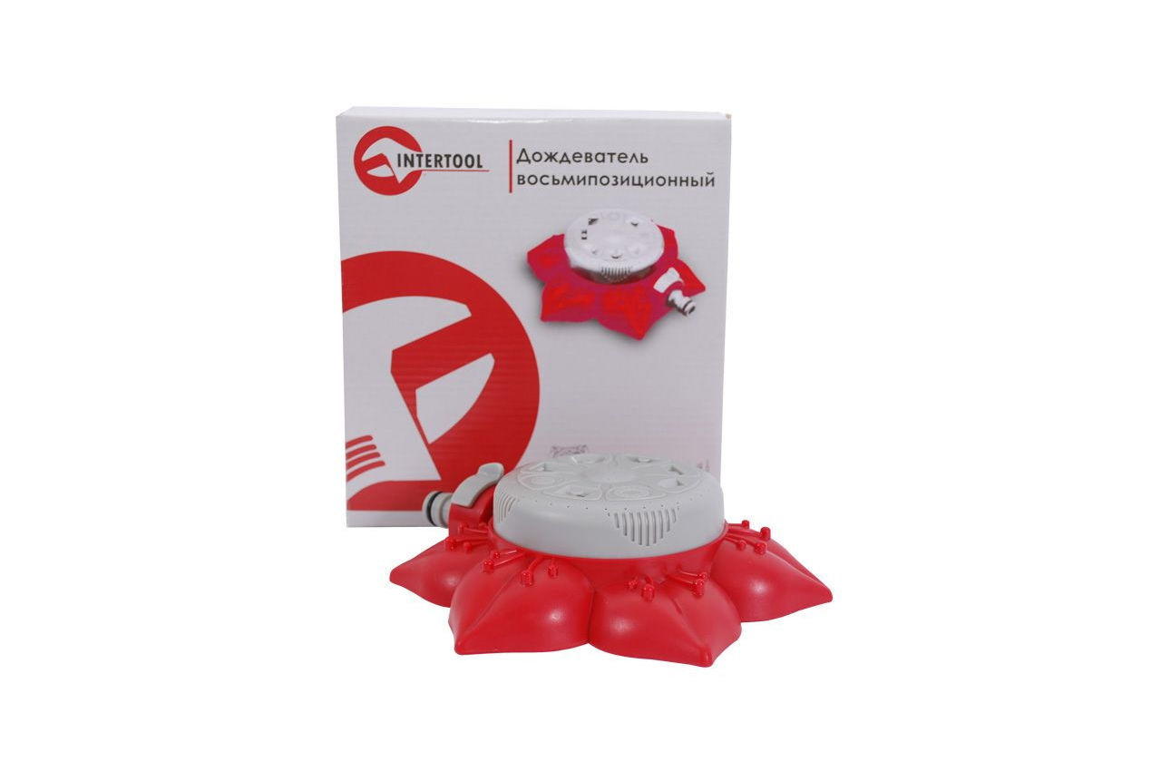 Дождеватель Intertool - восьмипозиционный на базе "цветок"