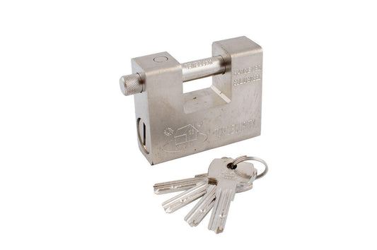 Замок навесной FZB - 94 мм пешка хром (лазер)