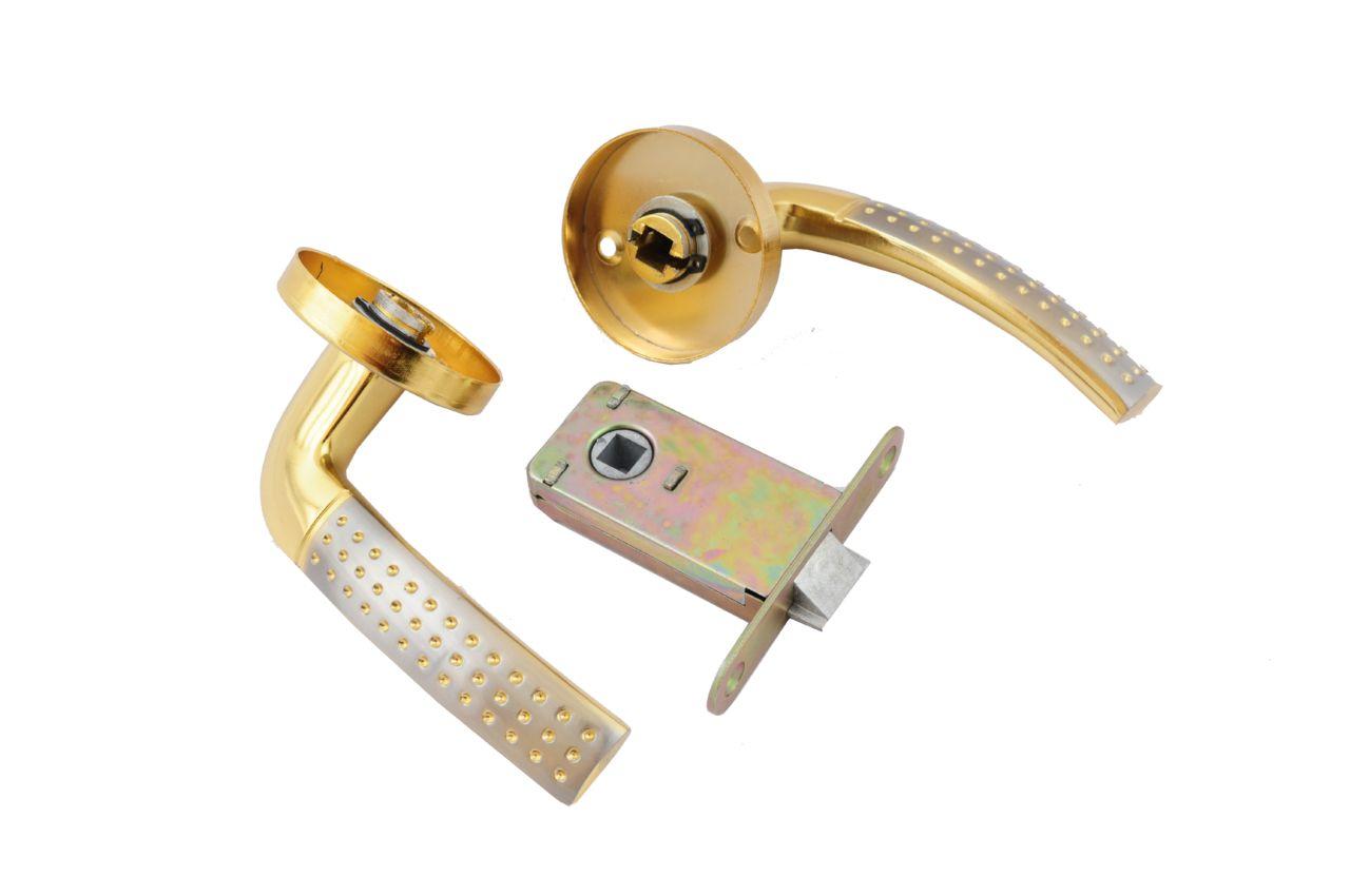 Ручка кноб FZB - стяжка (10) SN/РВ (сатин/золото)