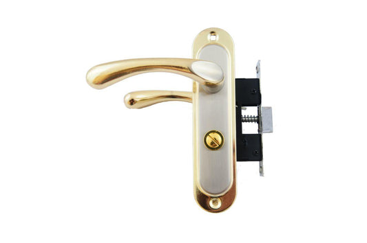 Ручка на планці з корпусом FZB - ВК-7140 SN/GP (сатин/пол. золото)